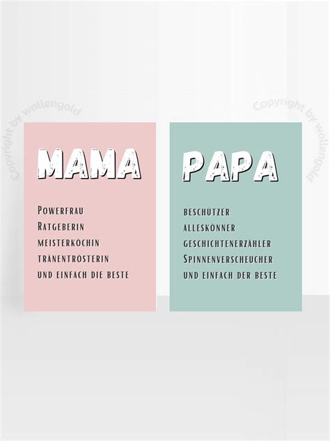 Grußkarten Set 'Mama & Papa' Definition en 2024