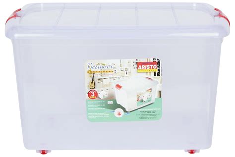 ARISTO Designer 111 Multipurpose Plastic Storage Container Box with Wh ...