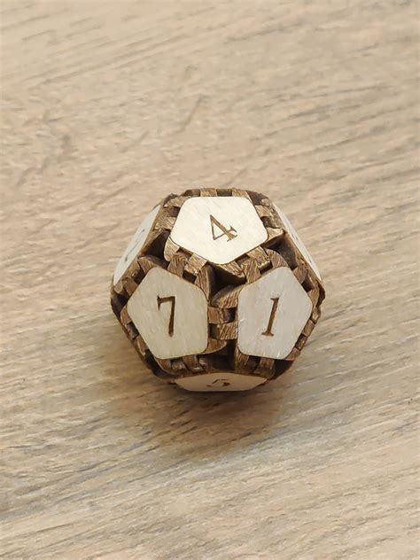 Twelve-sided dice D12 SVG file for laser cutter - Etsy Portugal