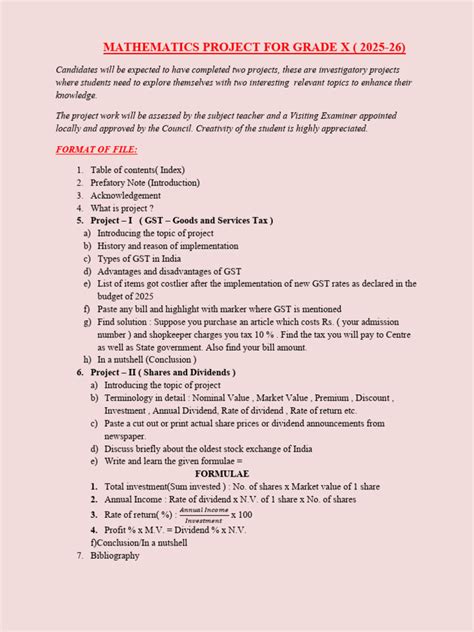 Image result for Maths Project File