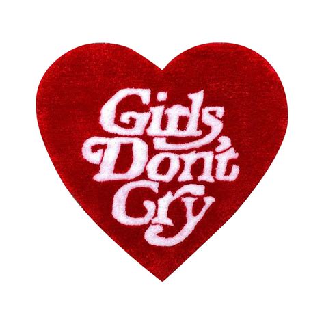Girls Don't Cry Heart Shaped Carpet 24Inch Bathroom Floor Mats
