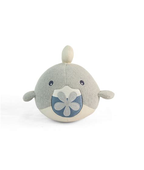 Marlow Fish Cotton Knitted Stuffed Soft Toy for Babies & Kids (Grey ...