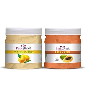 Buy Pink Root Mango Scrub 500ml with Papaya Gel 500ML Online at Low ...