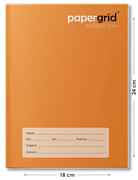 papergrid Notebook - Brown, King Size (24 cm x 18 cm), Interleaf, 172 ...