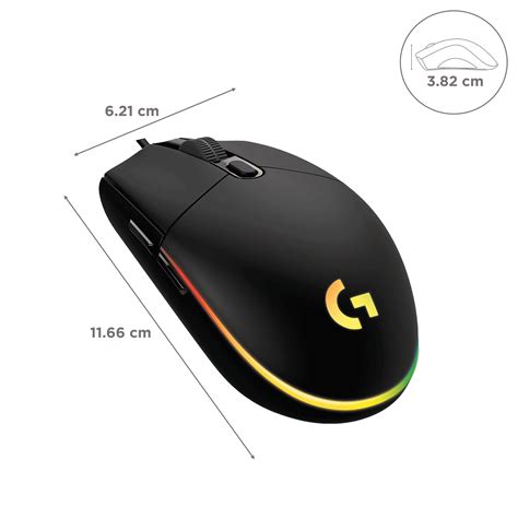 Buy Logitech G203 Wired Mouse with Customizable Buttons (8000 DPI, LED ...