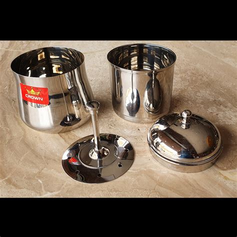 CROWN STEEL/BRASS SOUTH INDIAN COFFEE MAKER – Panduranga Coffee Works