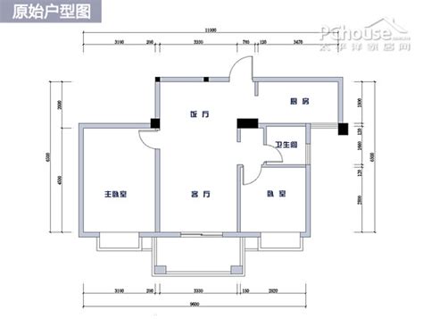 10万预算 江苏65平米二居室免费设计_中小户型_太平洋家居网