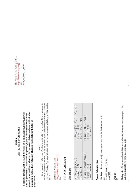 4th unit python - This is a lecture notes for pspp unit 4 - ` UNIT 4 ...