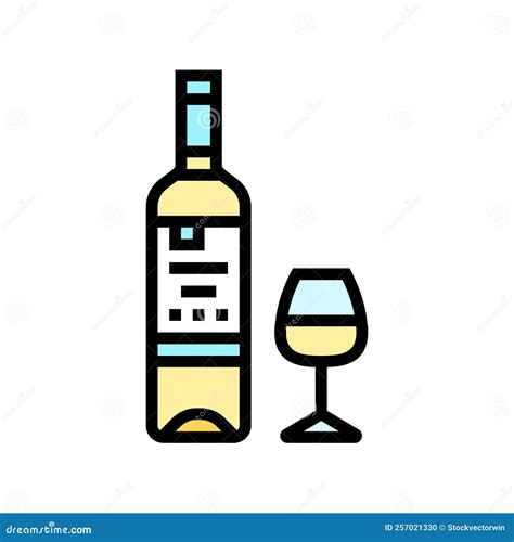 Pinot Grigio White Wine Color Icon Vector Illustration Stock ...