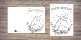 Happy Birthday Colouring Card | Twinkl Party (teacher made)