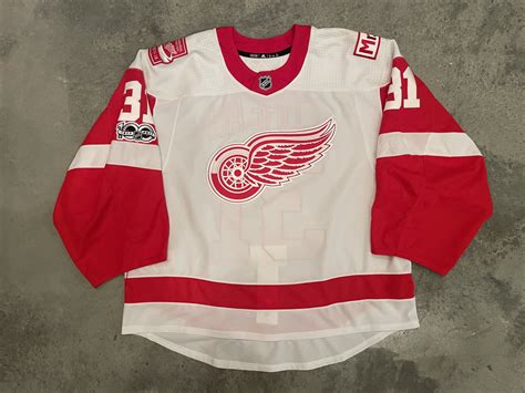 Jared Coreau Red Wings — Game Worn Goalie Jerseys