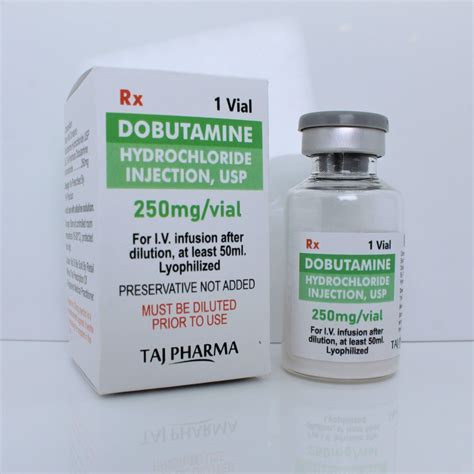 Dobutamine Hydrochloride Injection USP 250mg/vial