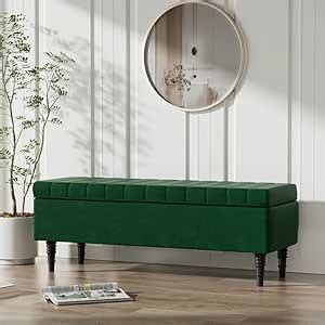 LEGACY OF COMFORT Ethier 2 Seater Ottoman Bench with Storage Wooden ...