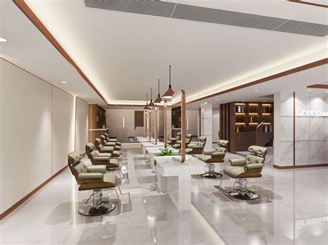 High-end Barber Shop Design Luxury Hairdressing Furniture Salon Stations