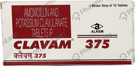 Clavam 375mg Strip Of 10 Tablets: Uses, Side Effects, Price & Dosage ...