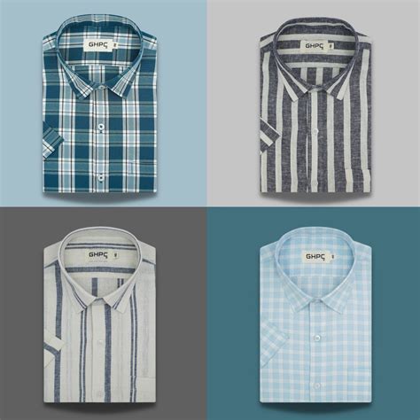 Buy Premium Formal Shirts for Men | 100% Cotton & Linen - GHPC