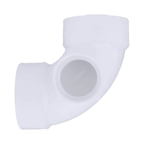 Buy 3 in. x 3 in. x 2 in. PVC DWV 90-Degree Hub Hub Elbow with Side ...