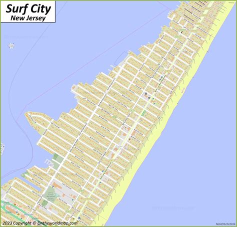 Surf City Map | Long Beach Island, New Jersey - Ontheworldmap.com