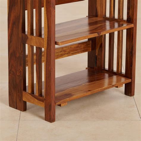 Buy (Rrfurbished) Helios Ray Sheesham Wood 5-Tier Foldable Book Case ...