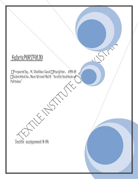 Fabric portfolio | DOCX