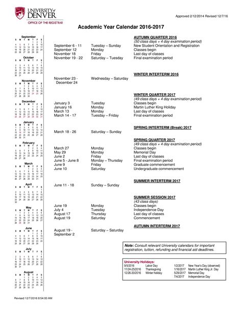 Bing Academic Calender
