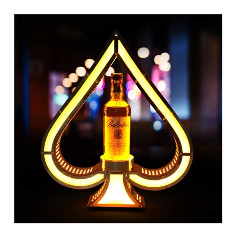 Buy Bar Ace of Spades Creative Lighting Wine Holder, LED Wine Props ...