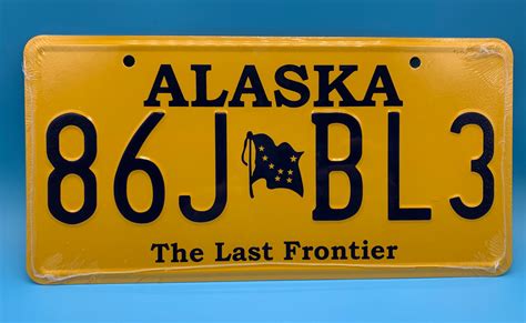 Alaska State License Plate