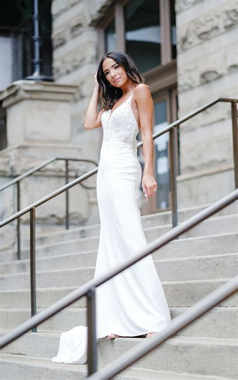 Clean Modern Wedding Dress with Sheer Bodice - Stella York Wedding Dresses