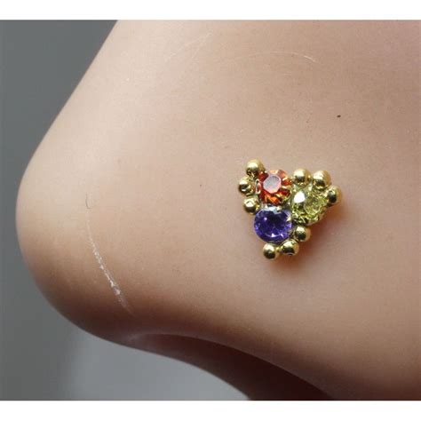 Gold plated Corkscrew Nose Stud – Karizma Jewels