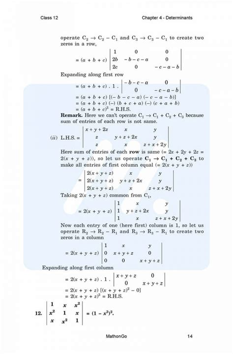 Image result for Maths Chapter 4 Class 12 PDF