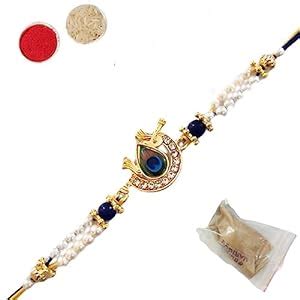 Buy PIHAAT Krishna Basuri Morphankh Peacock Rakhi for Bhai ...