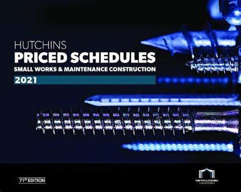 Buy Hutchins Priced Schedules 2021: Small Works & Maintenance ...