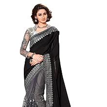 B BELLA CREATION Woven Art Silk Women's Georgette & Net Saree with ...
