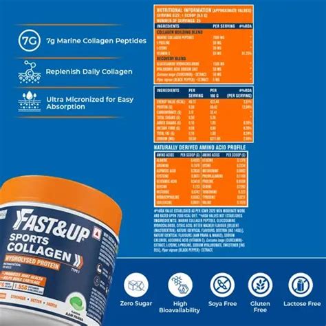 Fast&Up Sports Collagen: Advanced Protein for Joint & Muscle Vitality