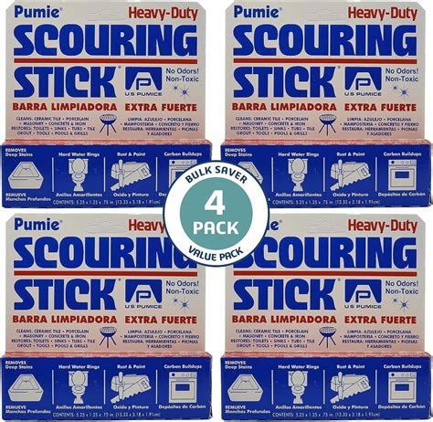 Pumie Scouring Stick Heavy Duty - Removes Stains, Hard Water Rings ...