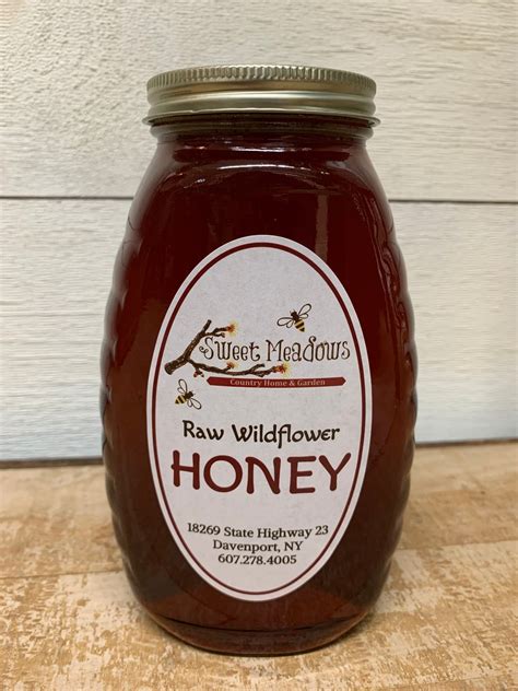 Raw Wildflower Honey 2 lb jar – Sweet Meadows Country Home & Garden