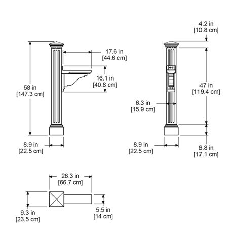 Mayne Gray 4 X 4 Mount Mailbox Post 5852-GRG at Lowes.com