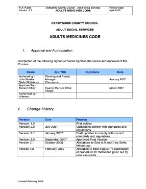 Adults Medicines Code - Derbyshire County Council - Fill and Sign ...