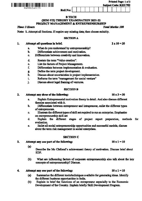 PME Question - B.tech - Studocu