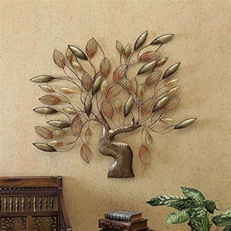 Buy Veda's Exports Multicolour Wrought Iron Bloom Tree Wall Decorative ...