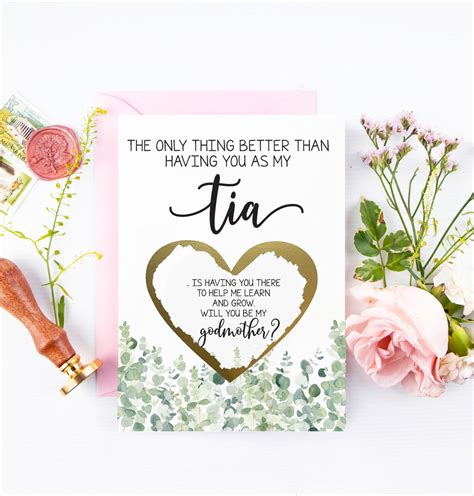 Godmother Proposal Scratch off Card | Spanish Tia Asking Card | Spanish Godmother Madrina Card ...