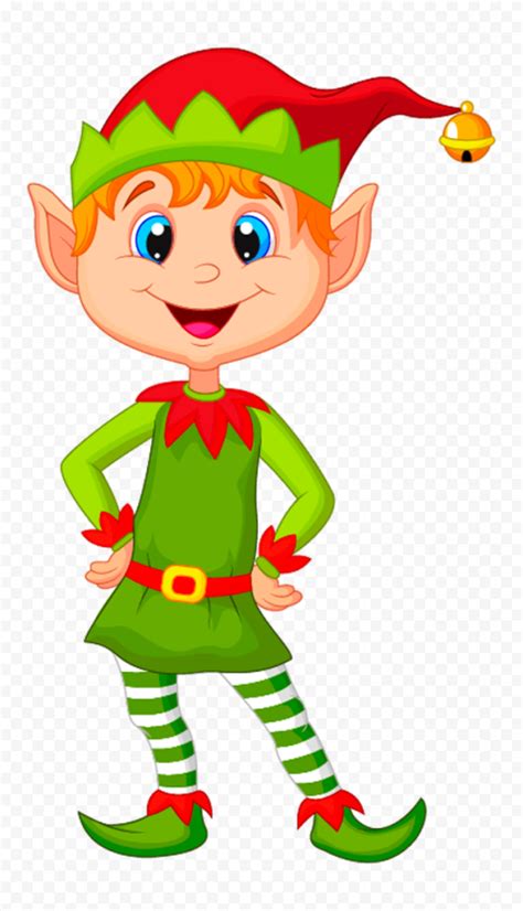HD Cartoon Christmas Elf Smiling Transparent PNG | Citypng