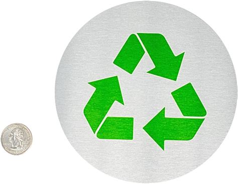 Buy Metal Recycle Signs | 5.5 Round, Recycle Bin Marker | Metal Sign ...