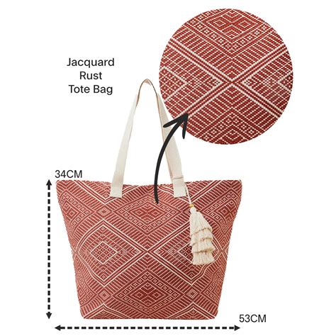 Accessorize London Women's Red Jacquard Tote Bag - Accessorize India