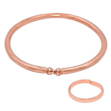 Buy Memoir Copper Kada and ring (challa) health benificial immunity ...