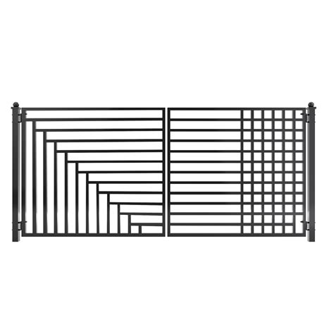 Steel Dual Swing Driveway Gate - KYIV Style - 18 x 6 ft - ALEKO