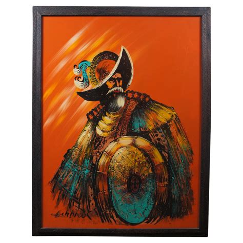 Art Deco Painting "Don Quixote de la Mancha" by Roland Paris For Sale ...