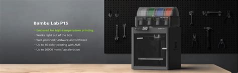 WOL3D Bambu Lab P1S Combo 3D Printer for Multi-Colour 3D Printing ...