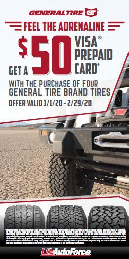 General Tire 2020 USAF Rebate | Tandem Tire Auto Service Inc
