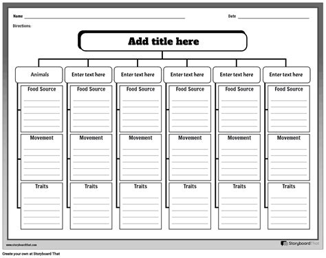 Free Biological Classification Worksheets by Storyboard That